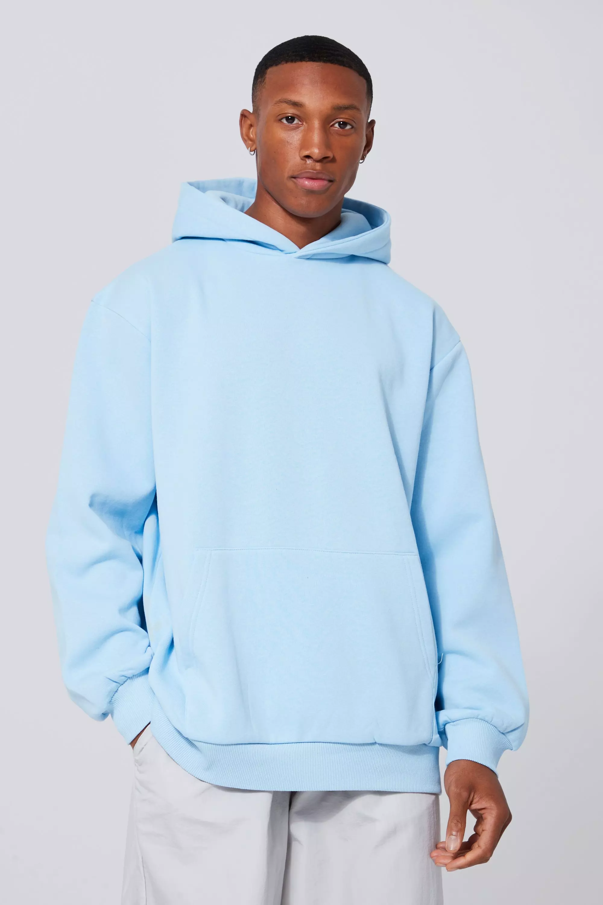 Basic Oversized Over The Head Hoodie boohooMAN IE